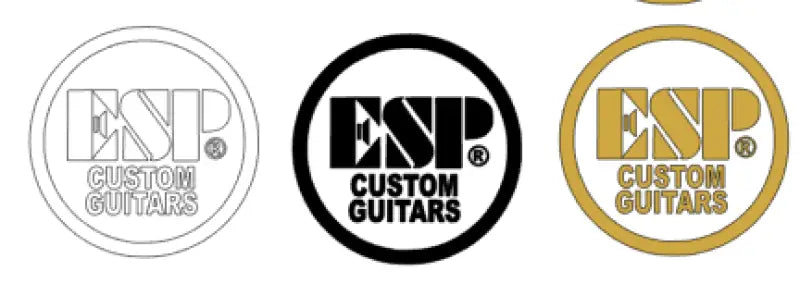 ESP CUSTOM & STANDARD SERIES guitar rear Headstock Decal