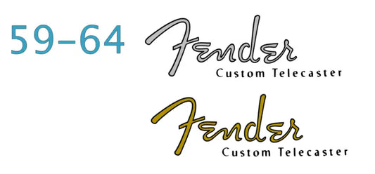 Fender Custom Telecaster Years 1959-1964 Guitar Headstock Decal Logo Waterslide