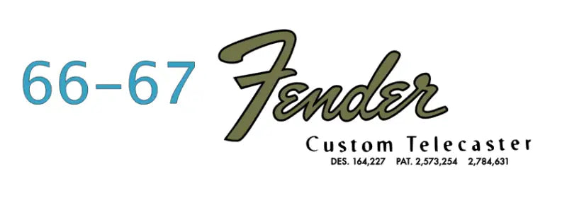 Fender Custom Telecaster Years 1966-1967 Guitar Headstock Decal Logo Waterslide