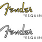 Fender Esquire 50's Guitar Headstock Decal Logo Waterslide