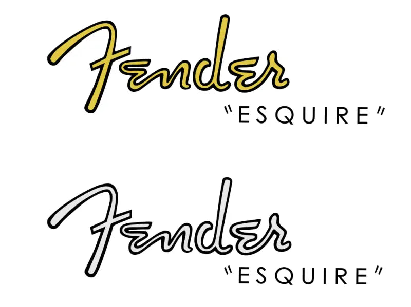 Fender Esquire 50's Guitar Headstock Decal Logo Waterslide