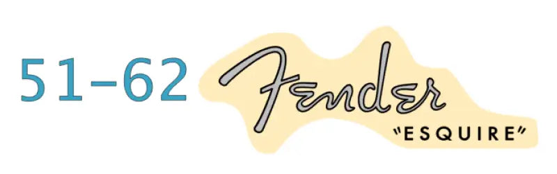 Fender Esquire Guitar Headstock Decal Logo. Years 1951-1969