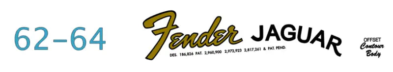 Fender Jaguar Guitar Headstock Decal Logo Waterslide Years 1962-1967