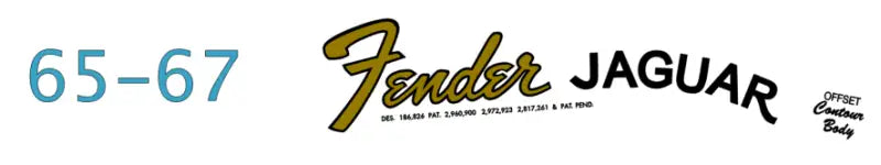 Fender Jaguar Guitar Headstock Decal Logo Waterslide Years 1962-1967