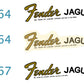 Fender Jaguar Guitar Headstock Decal Logo Waterslide Years 1962-1967