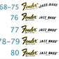 Fender Jazz Bass Headstock Decal Logo Waterslide Years 1968-1980