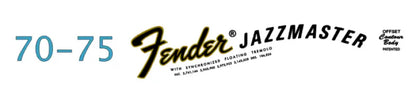 Fender Jazzmaster Guitar Headstock Decal Logo Waterslide