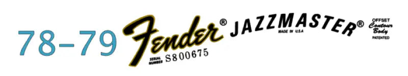 Fender Jazzmaster Guitar Headstock Decal Logo Waterslide