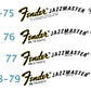 Fender Jazzmaster Guitar Headstock Decal Logo Waterslide