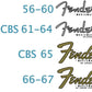 Fender Musicmaster And CBS Musicmaster II Guitar Headstock Decal Logo Waterslide Years 1956-1967