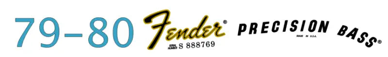 Fender Precision Bass Headstock Decal Logo Waterslide Years  1976-1980