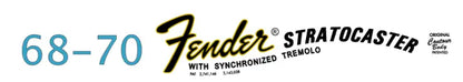 Fender Stratocaster Headstock Decal Logo Waterslide CBS And Smith YEARS 68-82