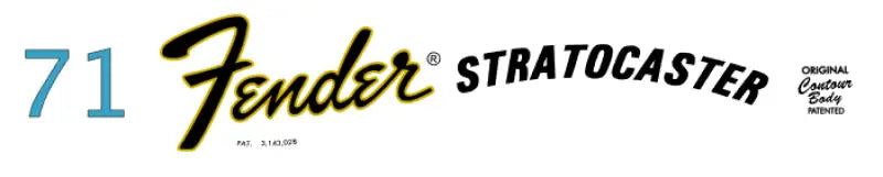 Decalcomania Ad Acqua Per Paletta Fender Stratocaster – Logo 150 – Made In Canada