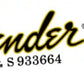 Fender Stratocaster Headstock Decal Logo Waterslide CBS And Smith YEARS 68-82