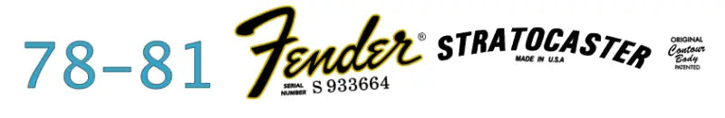 Fender Stratocaster Headstock Decal Logo Waterslide CBS And Smith YEARS 68-82