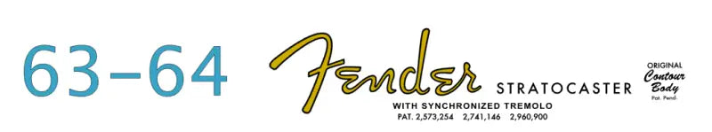 Fender Stratocaster Headstock Decal Logo Waterslide Years 1954-1963