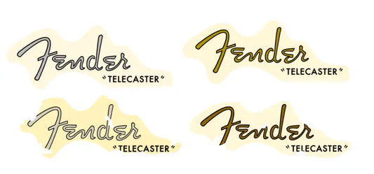 Fender Telecaster 50's 60'S Relic Guitar Headstock Decal Logo Waterslide