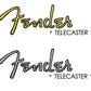 Fender Telecaster 50's and 60's Guitar Headstock Decal Logo Waterslide 