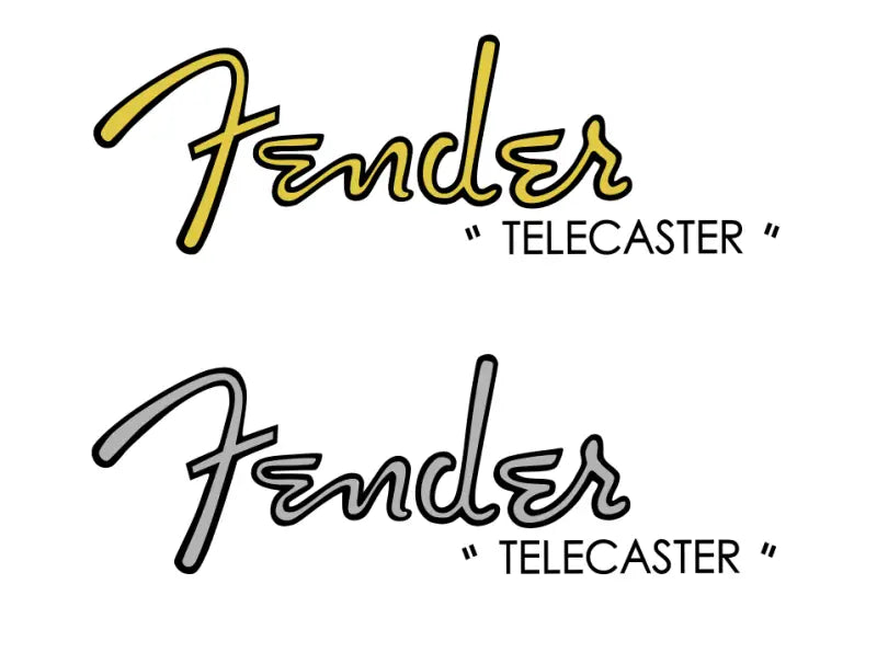 Fender Telecaster 50's and 60's Guitar Headstock Decal Logo Waterslide 