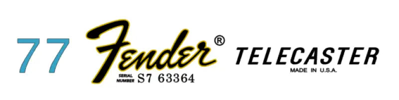 Fender Telecaster Guitar Headstock Decal Logo Waterslide Years 1968-1979