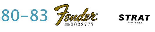 Fender The Strat Stratocaster Headstock Decal Logo Waterslide Years 1980-1983