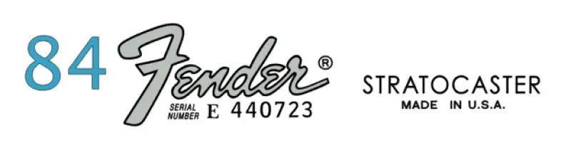 Fender USA Stratocaster Headstock Decal Logo Waterslide Years 1983-1984