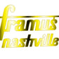 Framus Nashville Headstock or Banjo Body Decal Logo Metallic Vinyl or Foil