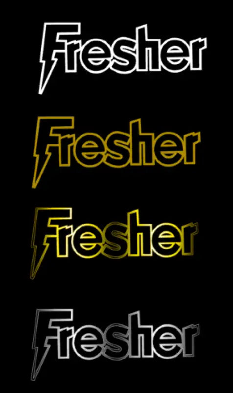 Fresher Lightning Bolt Guitar Headstock Decal Logo Waterslide