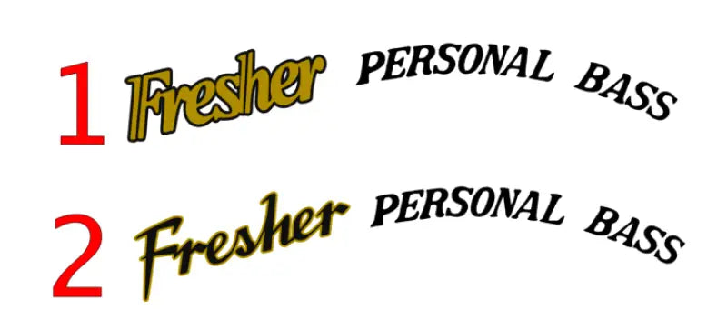 Fresher Personal Bass Guitar Headstock Decal Logo Waterslide