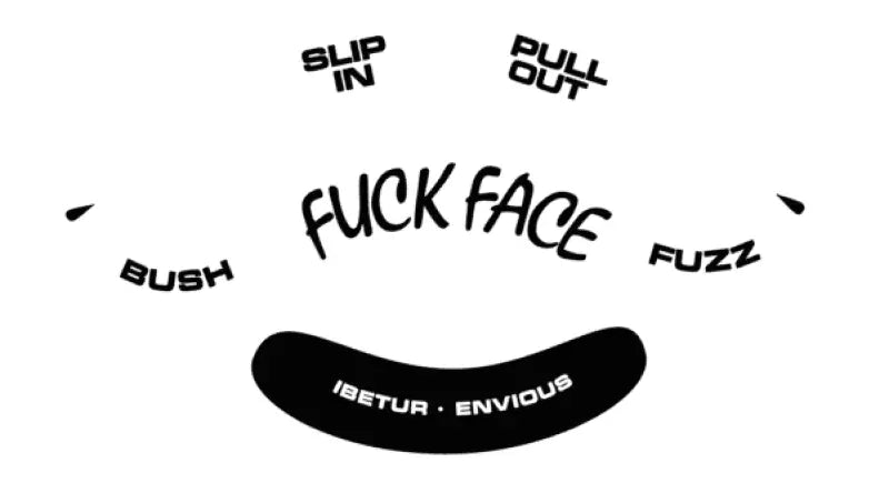 FUZZ FACE Parody Fuck Face Guitar Pedal Decal Set Vinyl Peel