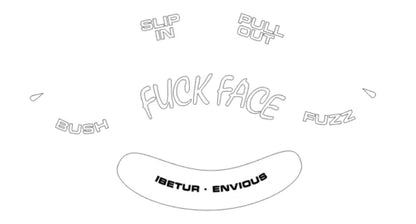 FUZZ FACE Parody Fuck Face Guitar Pedal Decal Set Vinyl Peel