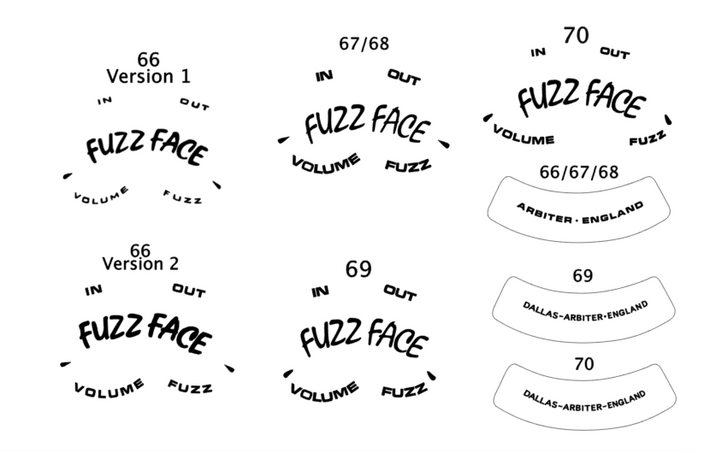 Guitar Headstock Decals and Logos and Guitar Pedal Decals and Logos ...