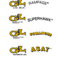 G&L Rampage comanche asat superhawk headstock decal logo