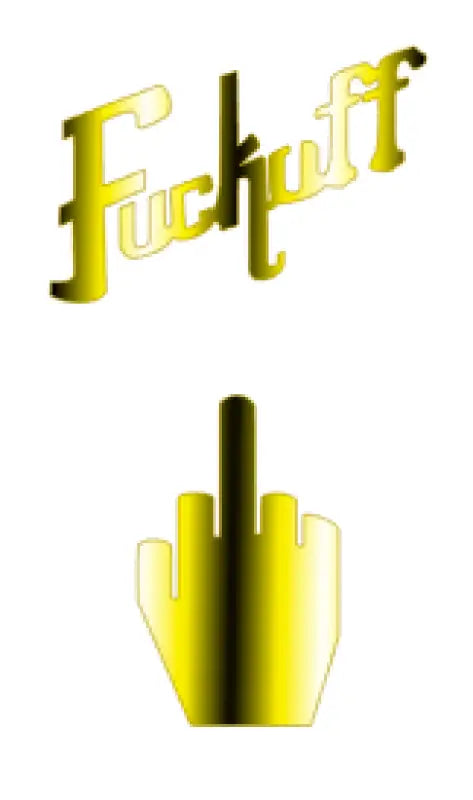 Gibson Fuckoff Parody Guitar Headstock Decal Logo Custom and Less Bullshit Model