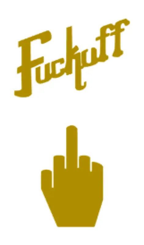 Gibson Fuckoff Parody Guitar Headstock Decal Logo Custom and Less Bullshit Model