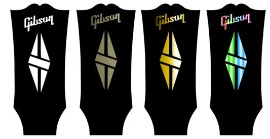 Gibson Les Paul Custom Guitar Headstock Decal Complete Logo Overlay Vinyl or Foil - Guitar-Restore