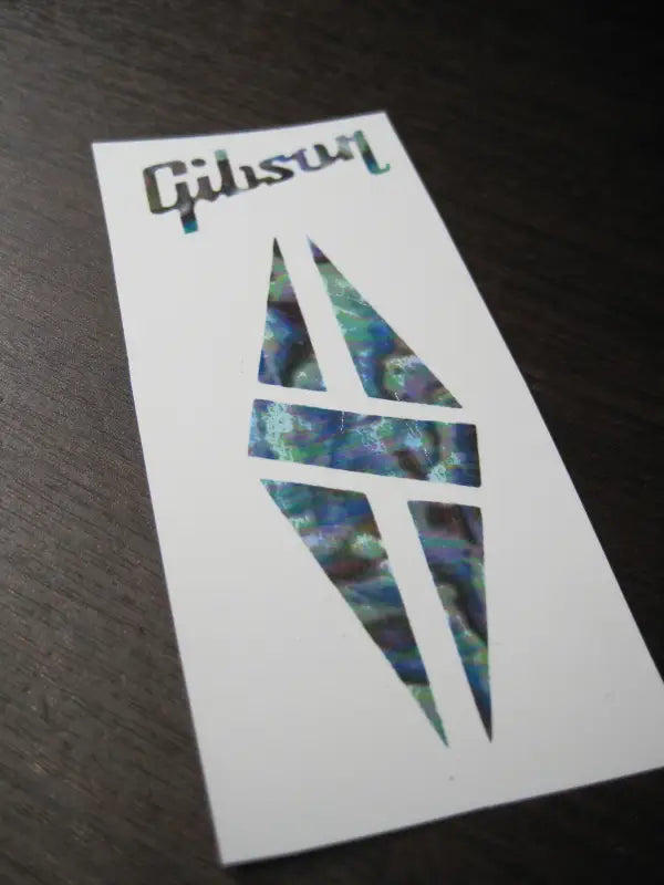 Gibson Les Paul Custom Guitar Headstock Decal Logo Abalone