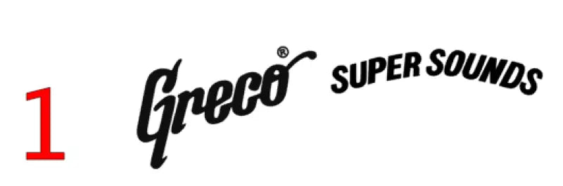 Greco Early Sixties, Super Sounds, Super Real or Sparkle Sounds Stratocaster Headstock Decal Logo Waterslide