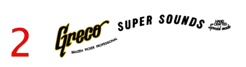 Greco Early Sixties, Super Sounds, Super Real or Sparkle Sounds Stratocaster Headstock Decal Logo Waterslide