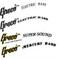 Greco Electric Bass, Super Sound Bass or Mercury Bass Headstock Decal Logo Waterslide