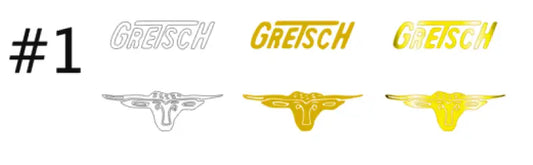 Gretsch Chet Atkins Steer Guitar Headstock Decal Logo Vinyl