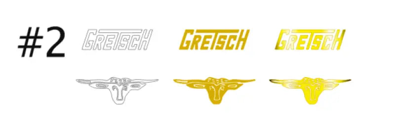 Gretsch chet atkins steer guitar headstock decal logo