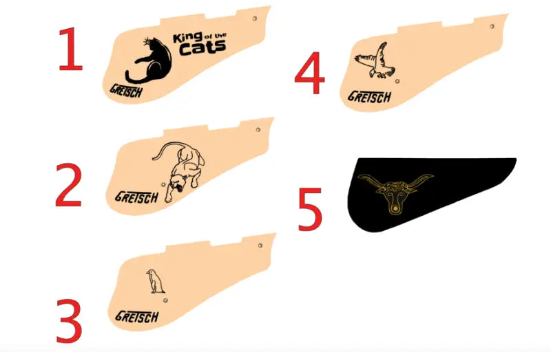 guitar-restore.net - Gretsch Guitar Pickguard Decals Vinyl or Foil Cats ...