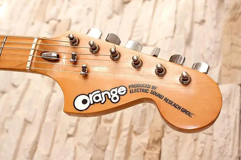 Orange By Fernandes Guitar Headstock Decal Logo Waterslide