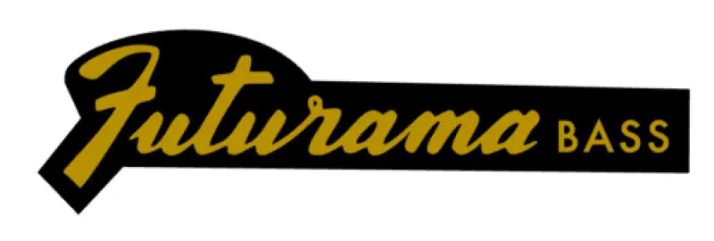 Hagstrom Futurama Bass Guitar Headstock Decal Logo Gold on Black Waterslide Or Vinyl Peel And Stick