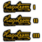 Hagstrom I , II, Or III Guitar Headstock Decal Logo Gold on Black Waterslide Or Vinyl Peel And Stick