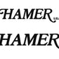 Hamer USA Guitar Headstock Decal Logo Waterslide, Vinyl or Foil Peel & Stick