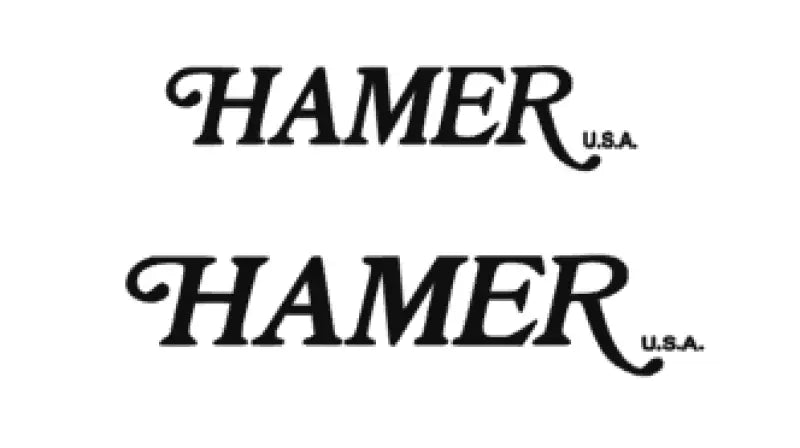 Hamer USA Guitar Headstock Decal Logo Waterslide, Vinyl or Foil Peel & Stick