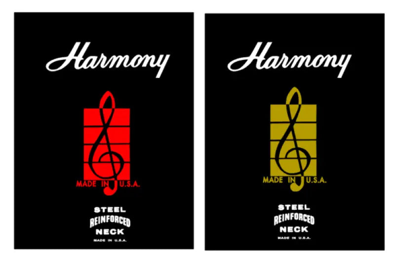 Harmony H162 Guitar Headstock Decal Logo Vinyl Waterslide -