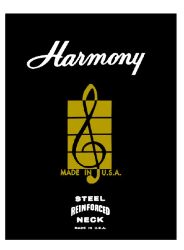 Harmony H162 Guitar Headstock Decal Logo Vinyl Waterslide -